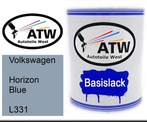 Volkswagen, Horizon Blue, L331: 1L Lackdose, von ATW Autoteile West.